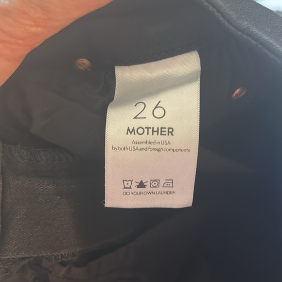 Mother black The Looker high waisted ankle fray jeans in Guilty Glitter Racer - Picture 13 of 16